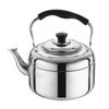 Large Capacity Stainless Steel Kettle Dust Cover Spout Anti-scalding Handle Whistling Kettle Silver 1.6/3/5L Teapot Camping