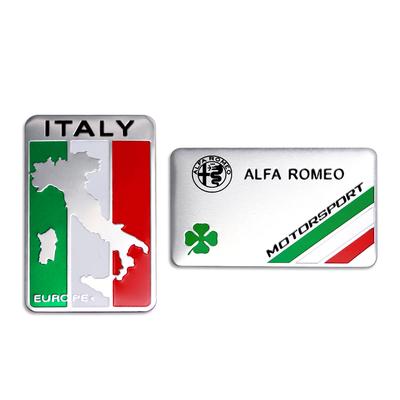 Car Aluminum Badge Body Decor Sticker For Italy Giulietta GT 156 159 147 Mito Brera Giulia F1 Stelvio Volante Clover