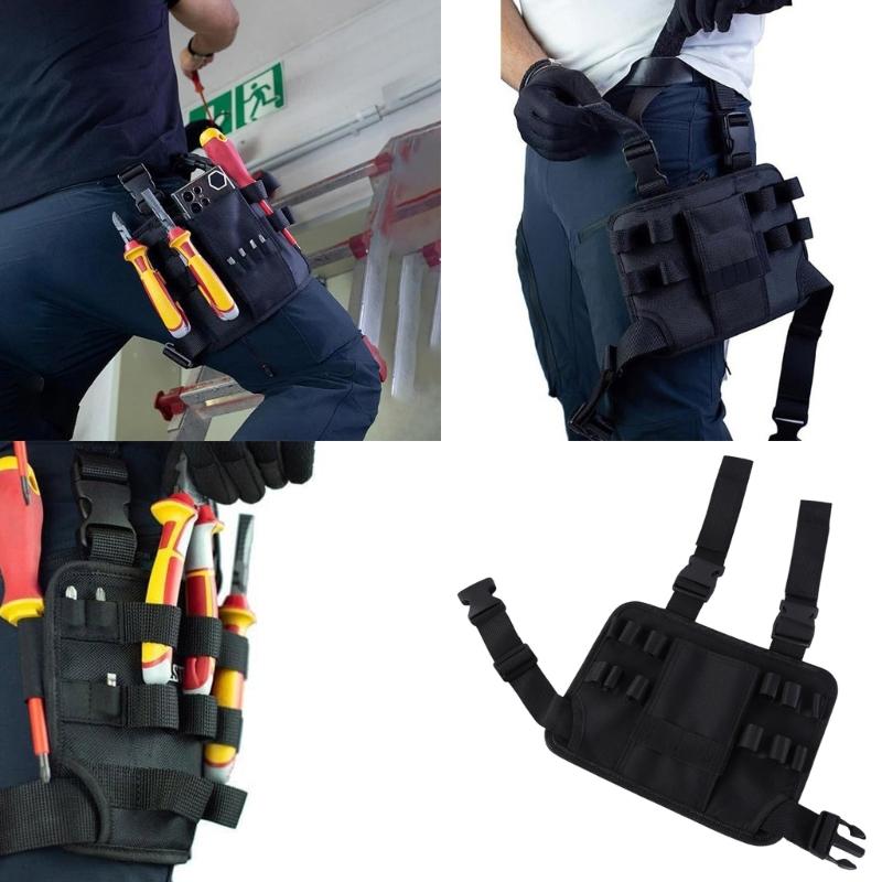 Tool Pouch with Belt Clip Leg Pocket Pouch Electrician Tool Bag Automotive Cellphone Holders Tool Bag Belt Organizers