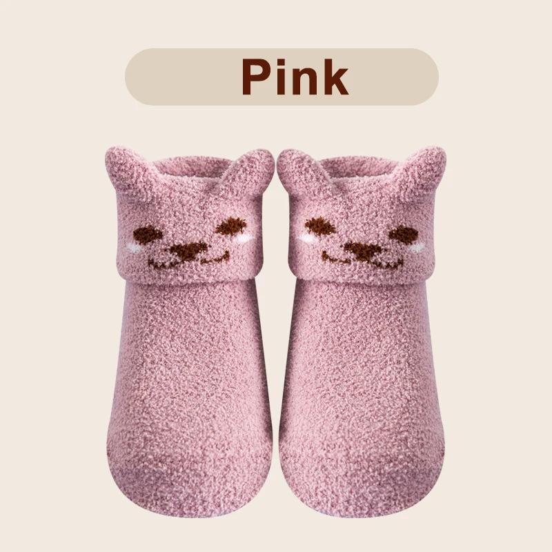 Coral Fleece Baby Anti Slip Floor Socks Autumn Winter Newborn Warm Thicken Fleece Socks Newborn Baby Girl Boy Infant Indoor Sock