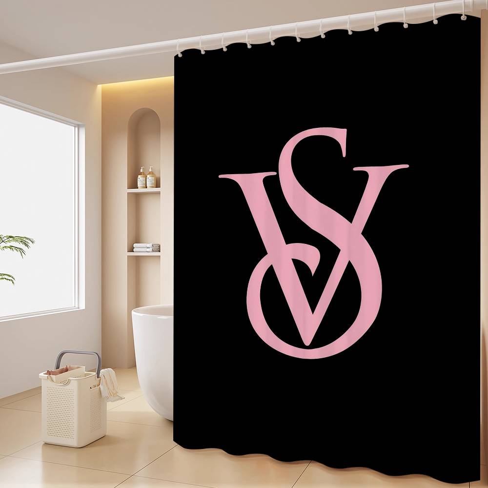 V-Victorias-Fashion-S-Secret White Shower Curtain, Bathroom Decorative Shower Curtain, Waterproof Shower Curtain With Hooks 90x180cm
