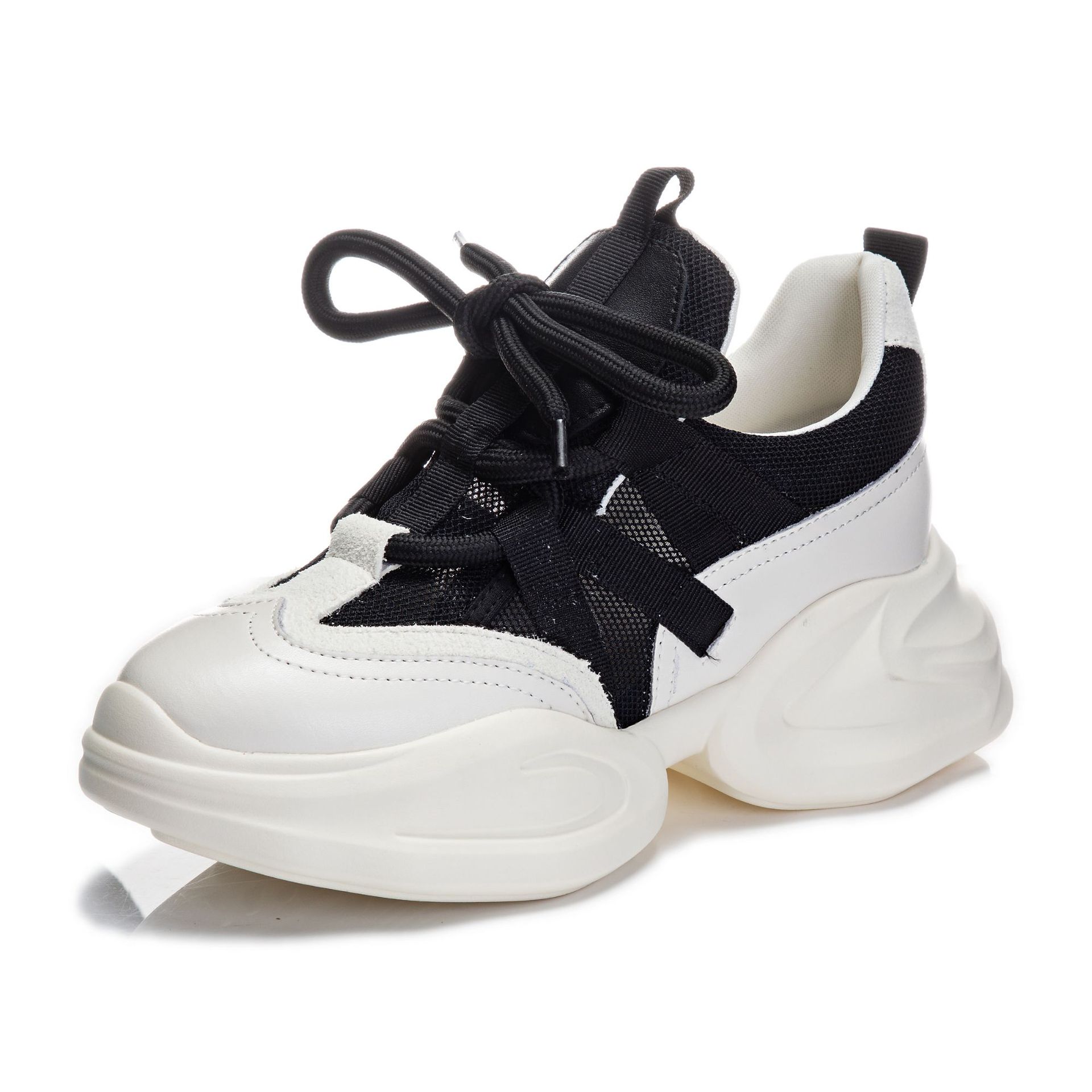 

Fashion Height Increasing Women s Shoes Spring New Product Cowhide Thick Soled Shoes for Women s Casual Sports Shoes Platform Sneakers 39