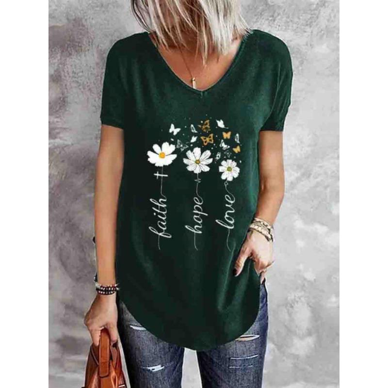 

Одуванчик Мягкая 3D-печать Y2k Мода Женская Базовая Футболка Элегантность Винтаж Короткий рукав Элегантный Повседневный Удобный Полиэстер 8XL