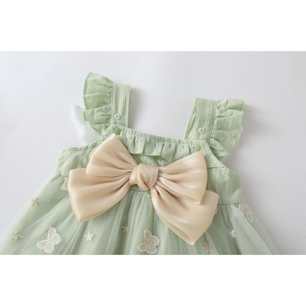 Girls' Dress Spring Summer New Baby Girl Pastoral Style Dress Baby Children's Princess Dress