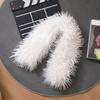 Plush Scarf with Magnetic Design Solid Color Women Thickened Warm Scarf Coat Accessory Daily Commuting Wear