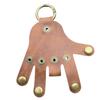 Cowhide Hand Shape Pendant Buckle Hand Keychain Holder Fashion Leather Keychain  Bag/key Decor