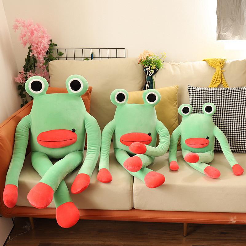 Long Adorable Legged Frog Plush Toy Soothing Sleep Buddy Big Eyed Girl Kid Gift
