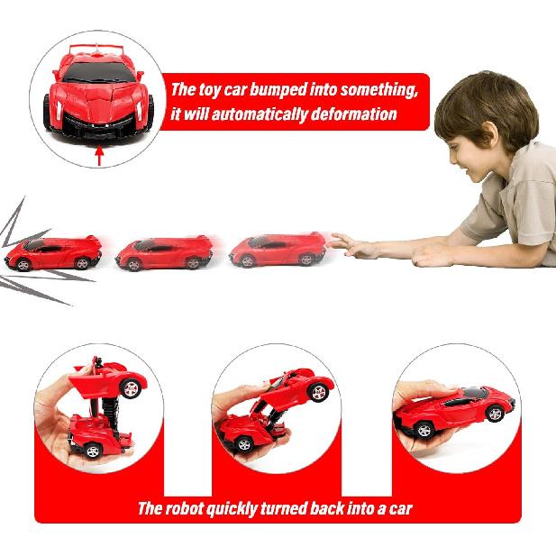 3-6 Year Old Boys Toddler Toy Car, Transforming Toys Cars, Inertia Driven Truck Toy for 3 Year Old Boy Girl, Aged 3 Year Old Gifts for Kids
