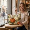 Autumn Pumpkin Printed Shoulder Bag Fashion All-match Casual Daily Handbag