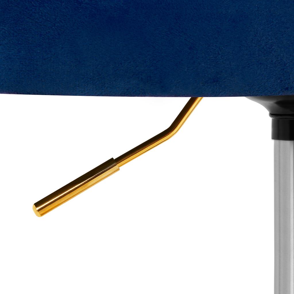 4Rico Swivel Chair Qs-Of213G Velvet Navy Blue