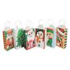 6pcs 3D Design Xmas Gift Bags Kraft Material Christmas Goody Bags  Christmas Holiday