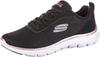 Кроссовки Skechers Flex Appeal черные Mesh Rose Gold Trim