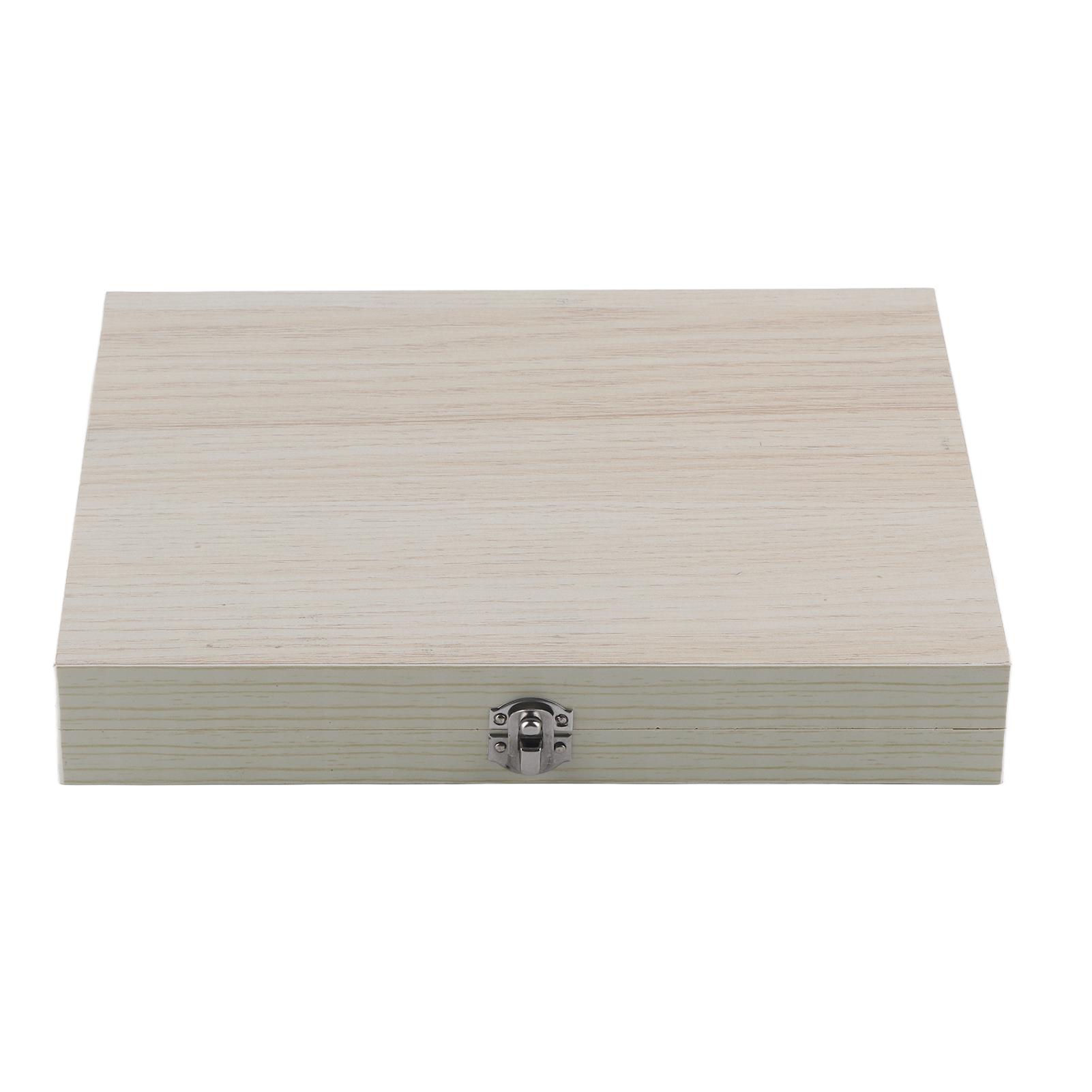 

Wooden Box with Lock Storage for Lab Glass Prepared Microscope Slides Storing Tool