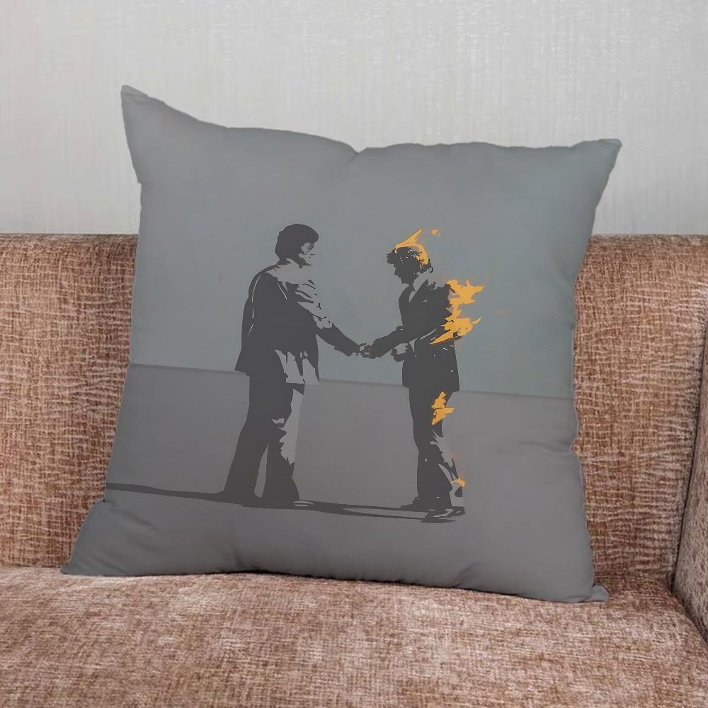 Band F-Floydes-MUSIC Pillow Case For Home Bedroom Car Office Decoration Living Room Sofa Cushion Cover Suitable