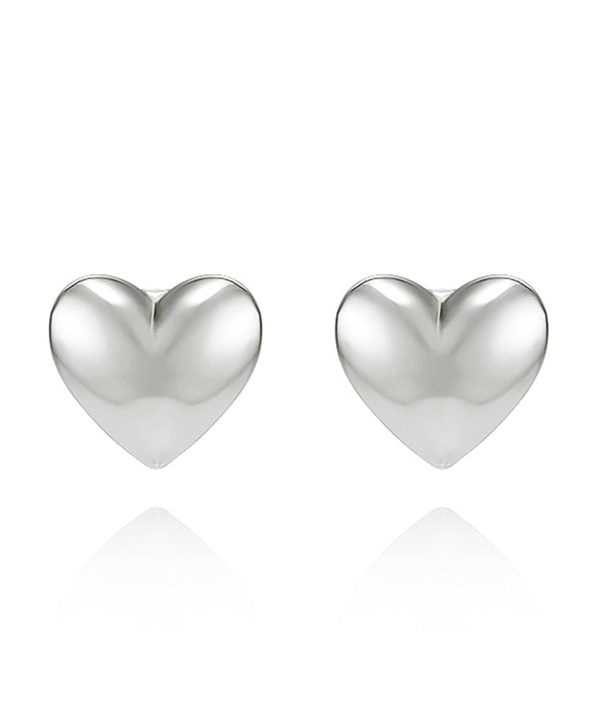 Geigerjewelry White Heart Earrings Gisvee115 (Silver 925 Pin)