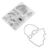 Clear Stamp Unique Shape Decorative Transparent Template with Cutting Die for DIY Scrapbook Crafts