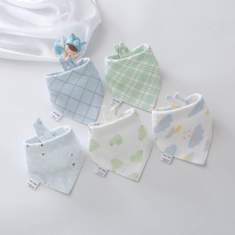 Unisex Triangle Baby Bibs: Pure Cotton, Waterproof, Super Soft, Double Snap, Scarf Wrap