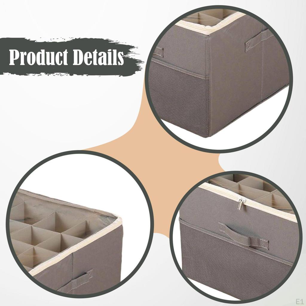 Foldable Shoe Organizer for Footwear Storage Box Multi Compartments Shoes Boot Bin