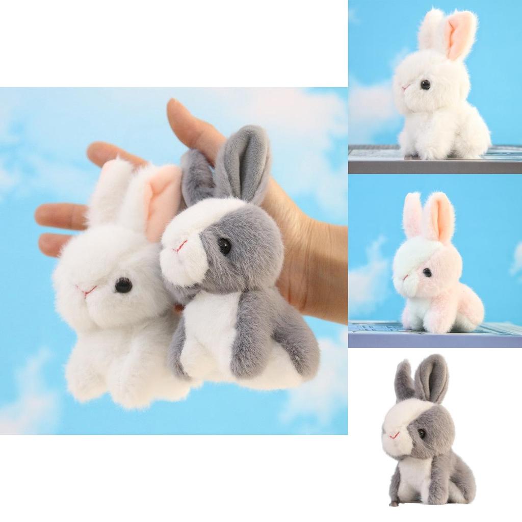 Soft And Huggable Bunny Plushie Adorable Stuffed Rabbit Pendant For Keyring And Bag