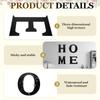 PATIKIL Set 3D Acrylic Alphabet Mirror Wall Adhesive Home Sign Art Stickers Black Letters for DIY Home "4-Piece Stickers, Decals, Walls, Decoration"
