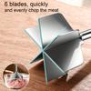 Meat Chopper Tool, Stainless Steel Ground Beef Crusher with 6 Blades, Hamburger Masher for Turkey Chicken, Potato Masher & Food Processor