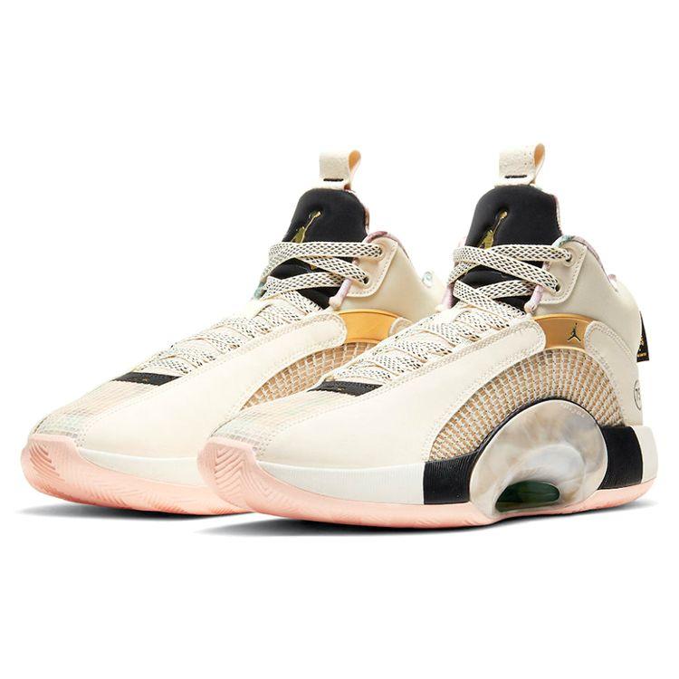 Air Jordan 35 Paris Unisex Sneakers Pink Pale-Ivory Metallic-Gold DD3668-100