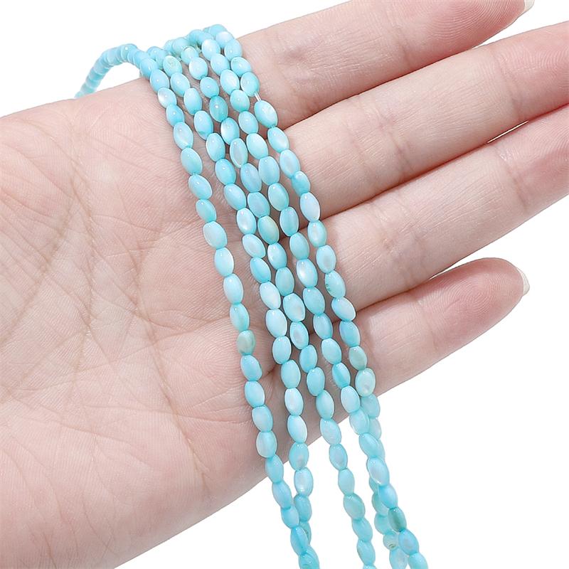 

37 см/пакет натуральный бисер из ракушек для изготовления ювелирных изделий DIY браслет ожерелье цепочка для штор 3*5mm синий