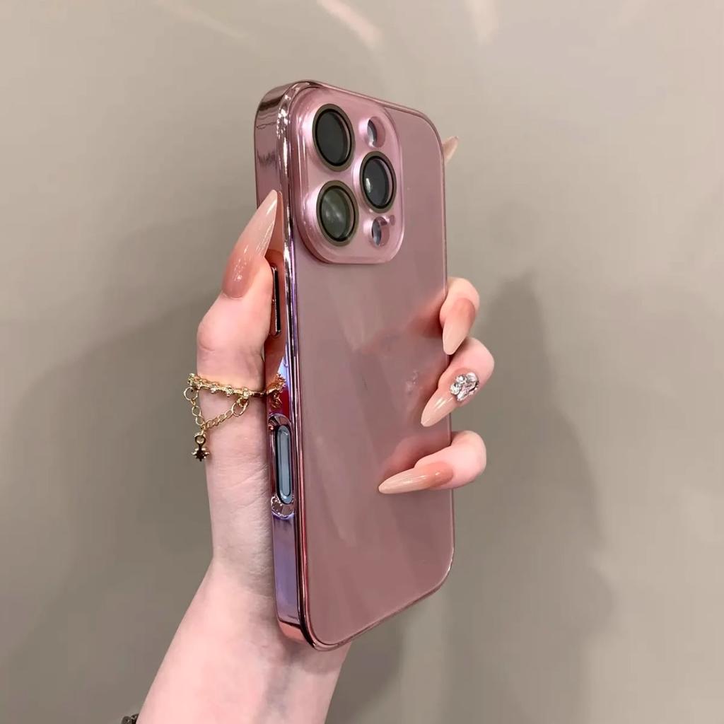 Light Luxury Tempered Glass IPhone 17 Promax Phone Case Apple 15 New 14 All Include Lens Film Protective Case