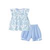 Baby Mädchen Sommer Bambus Viskose Rüschen Kurzarm Set