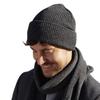 Patrick Men' Set - Hat and Scarf, Graphite (Merino & Silk)