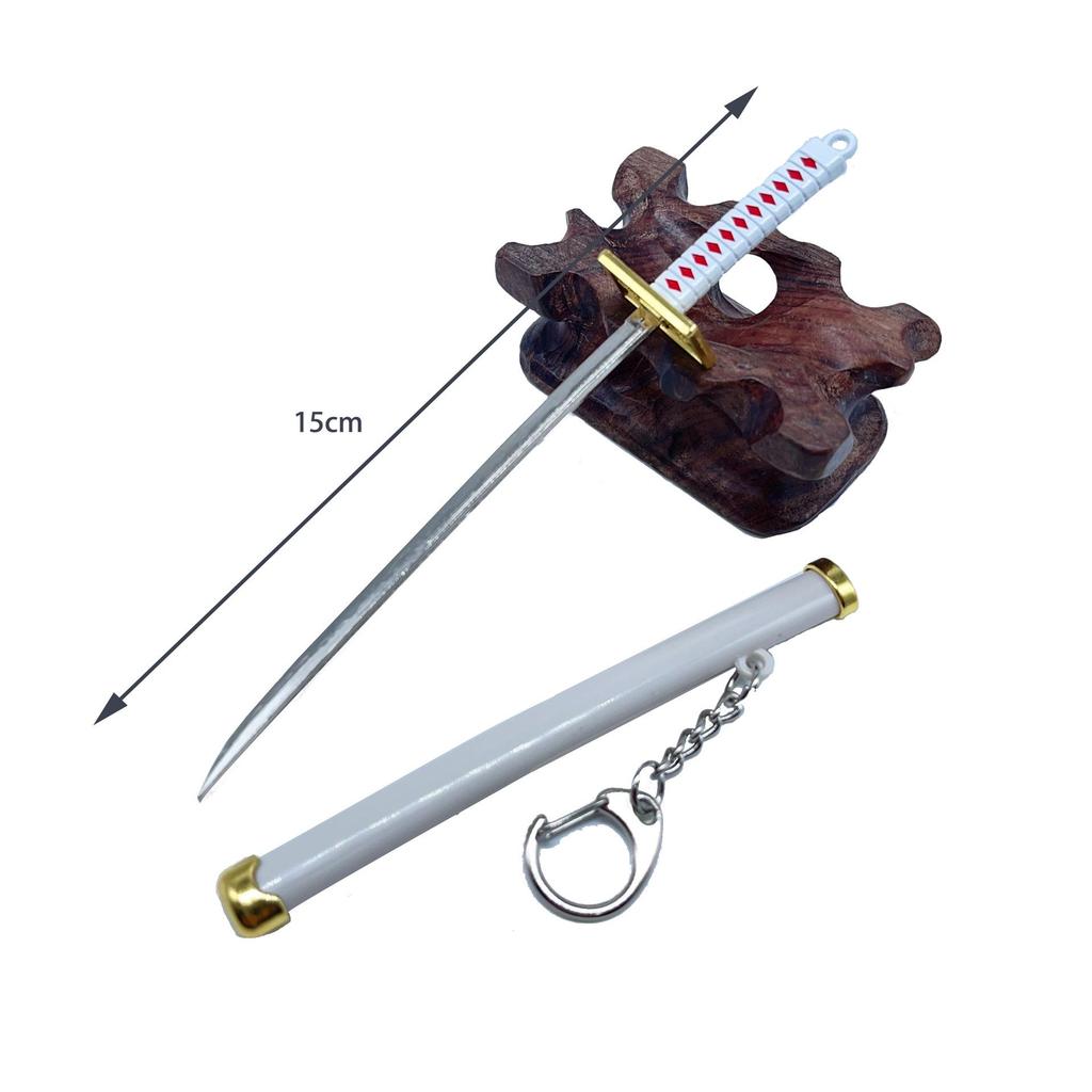 One Piece Zoro's Three-Sword Style Snow Walk Katana Keychain - Japanese Samurai Anime Sword Model