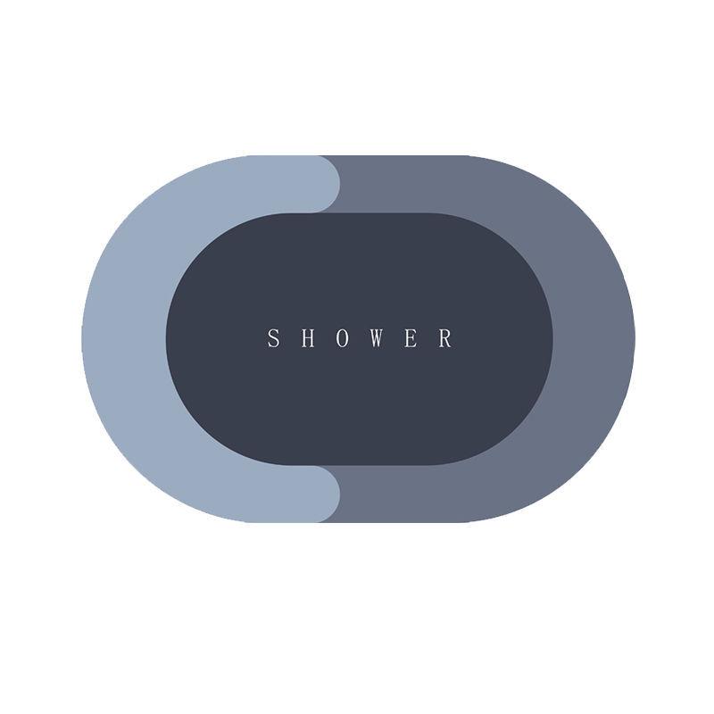 Absorbent Mat Toilet Door Non-slip Mat Quick Drying Soft Diatom Mud Toilet Bathroom Floor Mat Oval