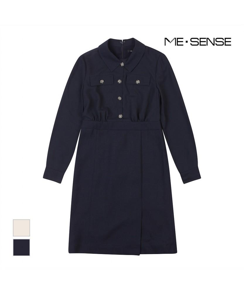 MESENSE Collared Belted Dress_Mb22Opm101A