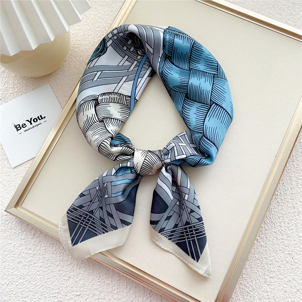 70 Silk Square Scarves for Women - Fashionable Lightweight Neck Protection for Spring, Summer, Autumn. Perfect for Matching Shirts & Ideal for Moms.