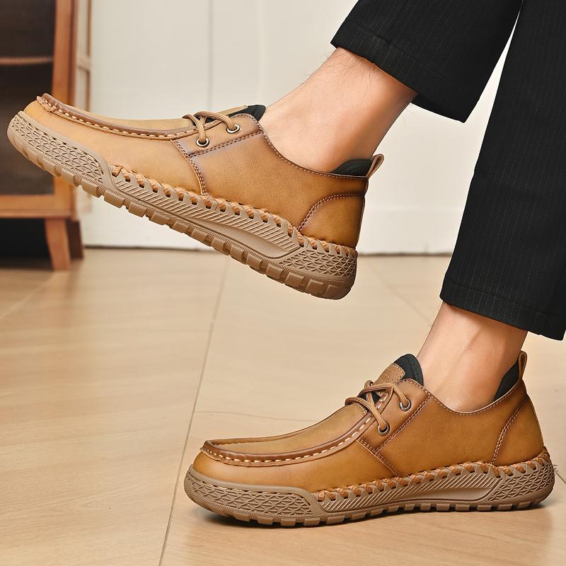 Fashion Four Season New Men's Comfortable Lace Up Fashionable Casual Shoes 2025 Outdoor Men's Spring Non Slip Soft Soled Hiking Shoes