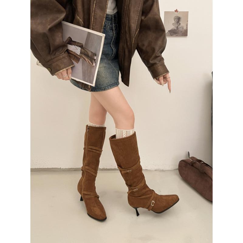 Women's British style long fashion hundred soft elastic comfortable ankle boots shock absorption non-slip casual sports Martin boots