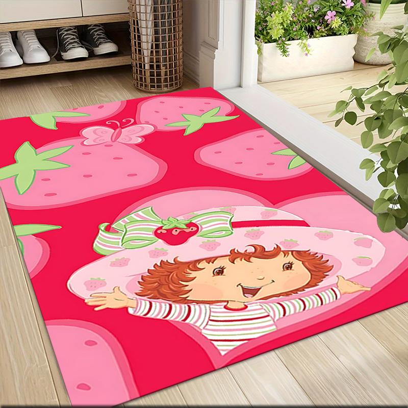 1Pc Strawberry Shortcake Dreamscape Carpet Rug Customizable Soft Washable Antislip Home Living Room Sofa Mats Personalized Rug 0917253