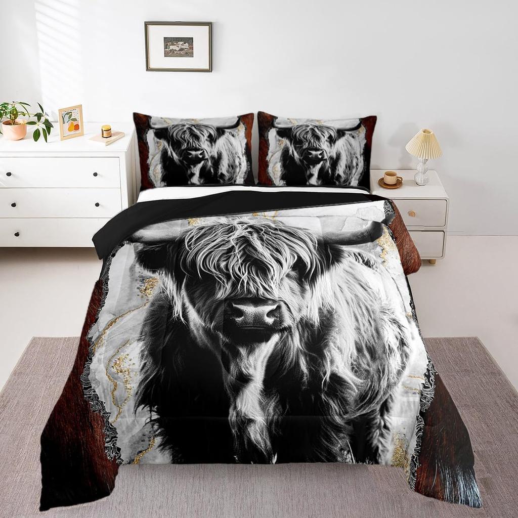 Erosebridal Sun and Moon Comforter Set Queen,Black and White Bedding Set for Kids Boys Girls,Psychedelic Tree of Life Down Comforter,Galaxy