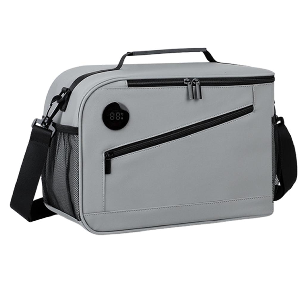 Cooler Bag with Temperature Display Large Lunch Tote with Shoulder Strap Portable Travel Cooler Bags for Women Men Work Picnic