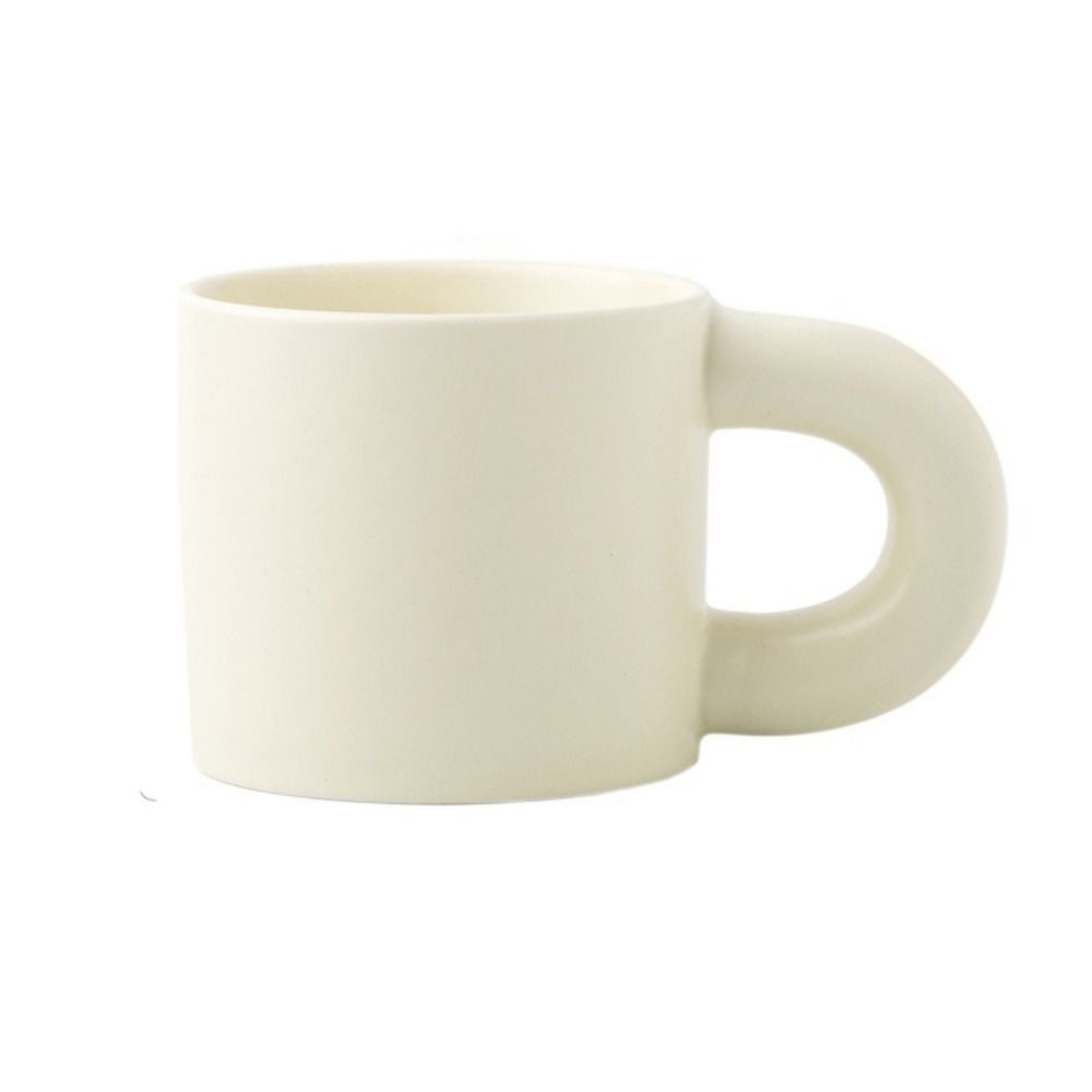 Fat Round Handgrip Novelty Cups Ceramic Cute Fat Handle Cup Personalized Milk Container  Home