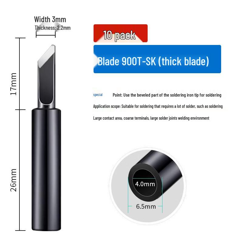 936 Internal Heating Soldering Iron Tip, Constant Temperature, Chrome & Black Diamond, Lead-Free