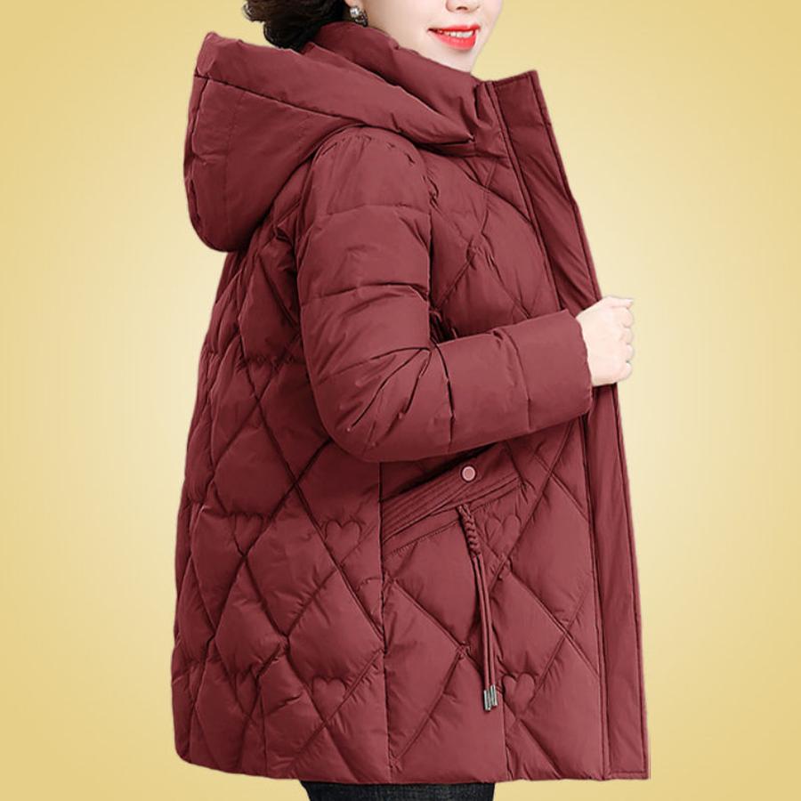 Women's Thick Cotton Puffer Jacket Winter Coat for Elderly Ladies
