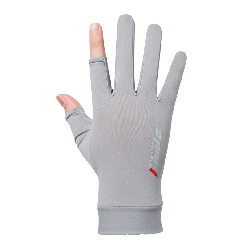 Men and Women Ice Silk UV Protection Gloves, Quick-Dry Breathable Summer Gloves for Cycling Driving Fishing Outdoor Activities
