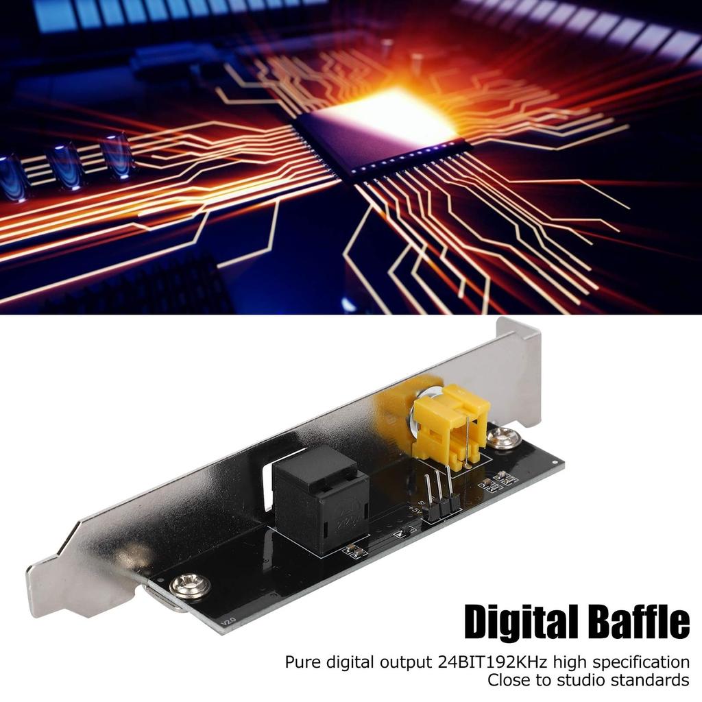 SPDIF Optical To RCA Out Backplate Cable Dual Port PC Digital Audio Adapter Audio DAC Wanderer 24bit/192kHz Optical/Coaxial