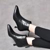 Pointed thin heel short boots women's simple temperament ankle boots fashion boots high heel fashion boots