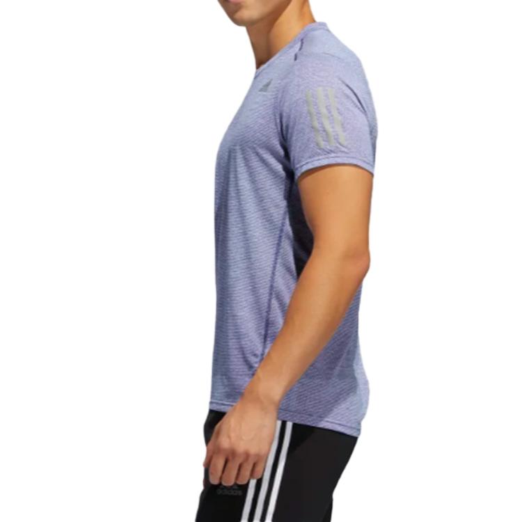 Adidas Reflective Running Short Sleeve T-Shirt Men Tops Indigo FM5806