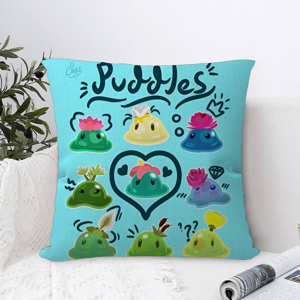 Game S-Slime Rancher Pillow Gift Home Office Decoration Bedroom Sofa Car Cushion Cover Case 45X45