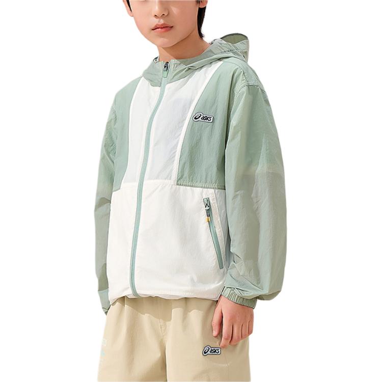 Asics Jacket Urban Trendy 4009 Green Gray Children Aged 3 7 Years Old 332251051044-4009