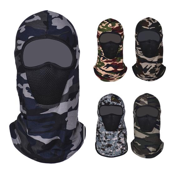 Unisex Camouflage Print Dust Proof Full Face Cover Neck Gaiter Cycling Balaclava