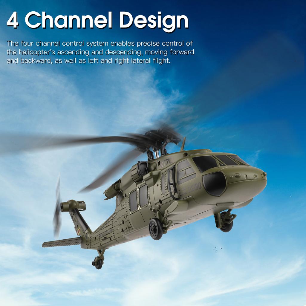 Remote Control Helicopter, 2.4G 4 Channel Mini Aircraft with Brushless Motor, Altitude Hold, Gyro, One Key Take Off and